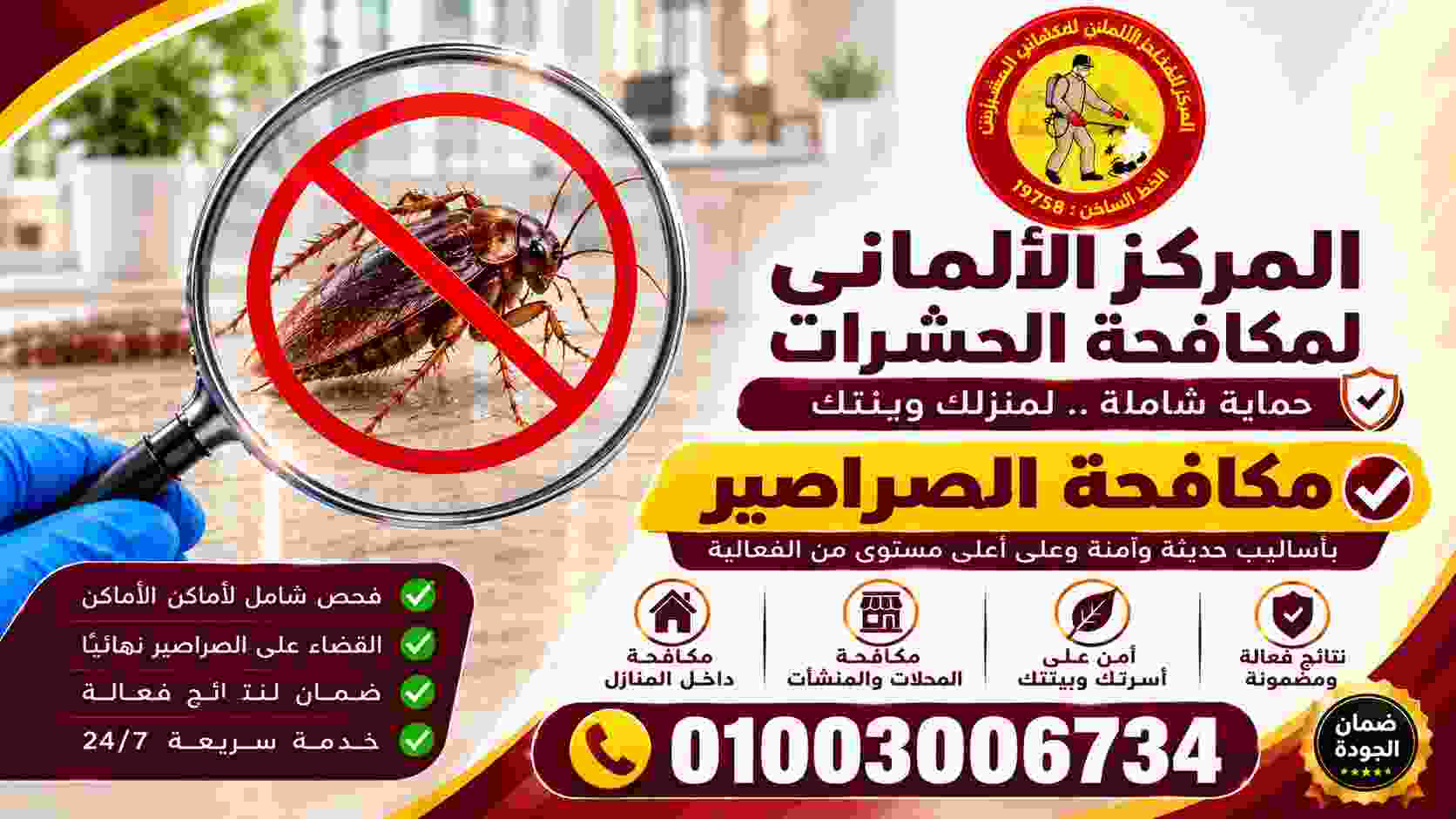 مكافحة الصراصير في مصر